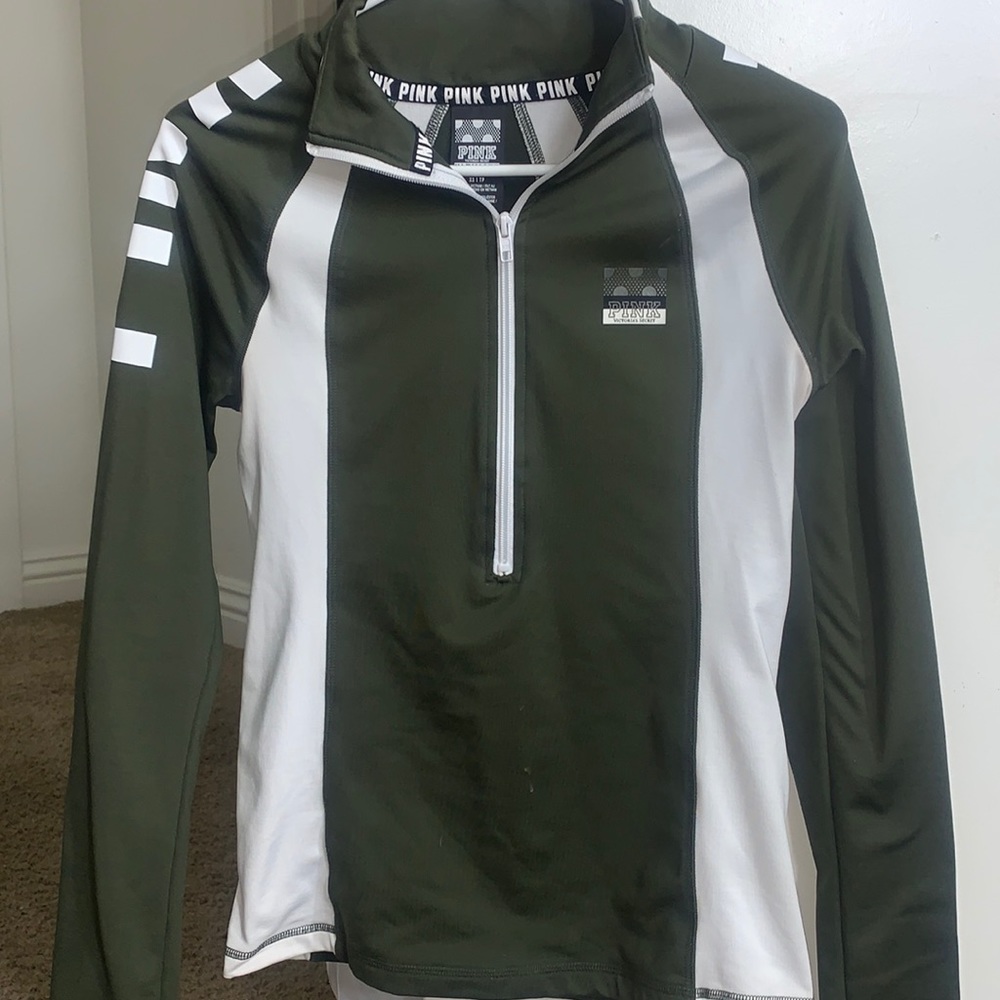 VS PINK Olive Green active sport sweatshirt